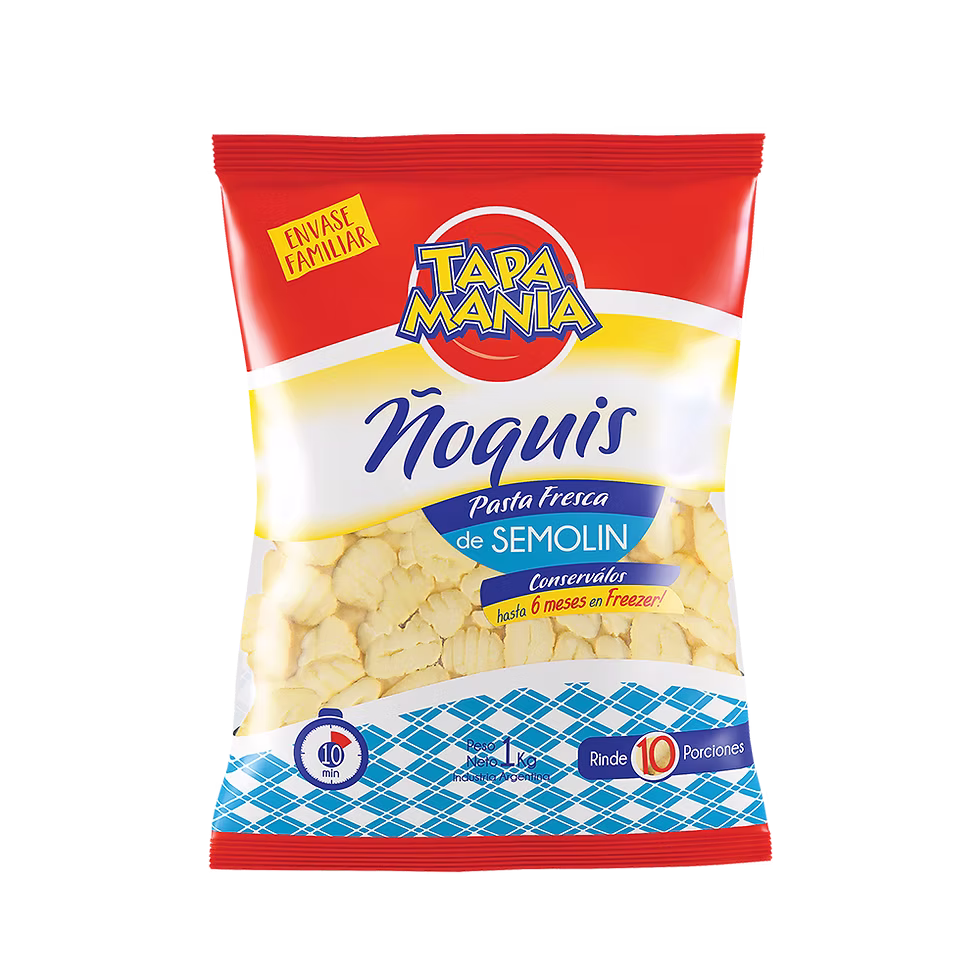 ÑOQUIS BOLSA TAPA MANIA X 1KG