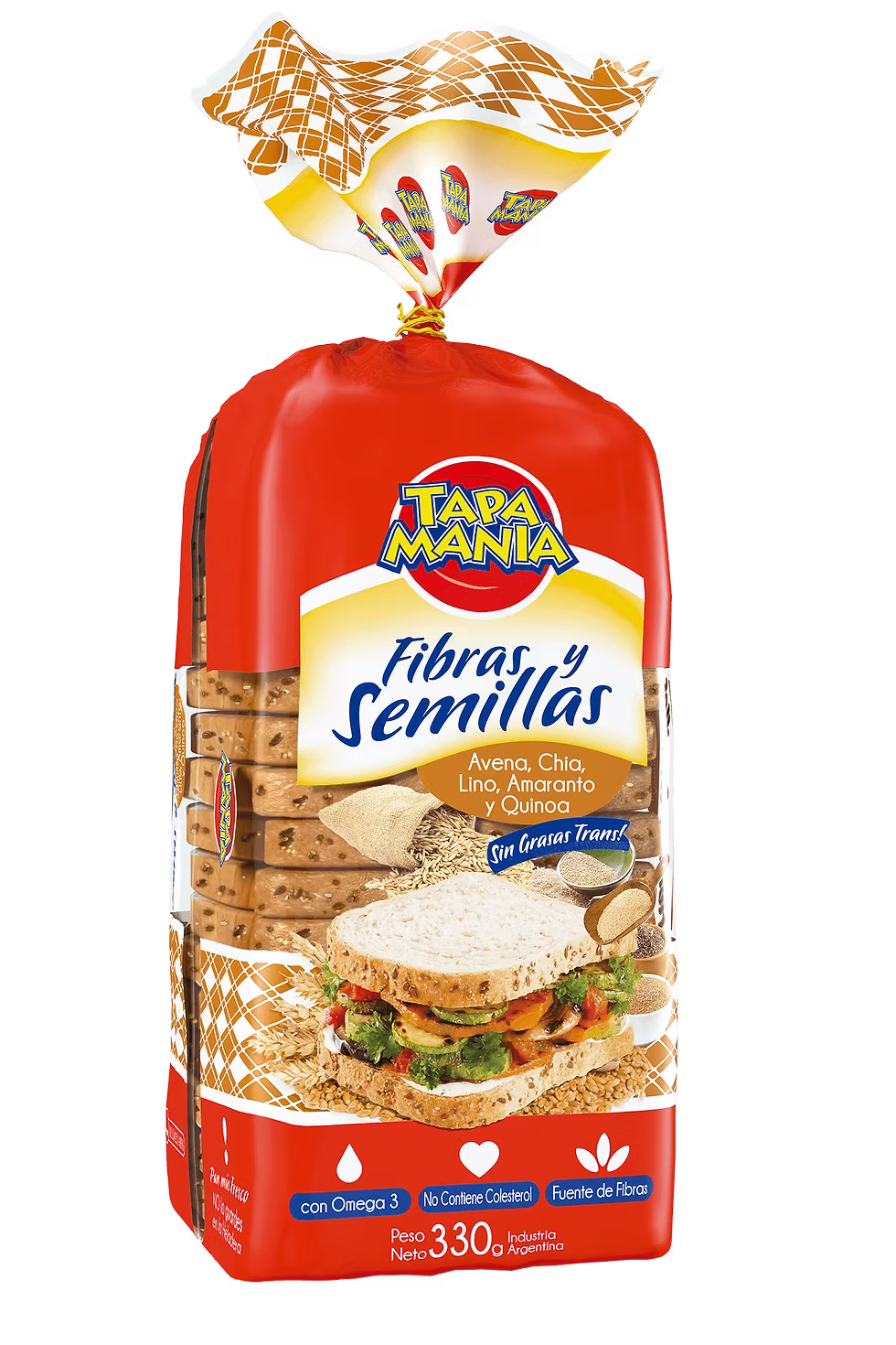 PAN CON FIBRA Y SEMILLAS TAPA MANIA X 330 GR