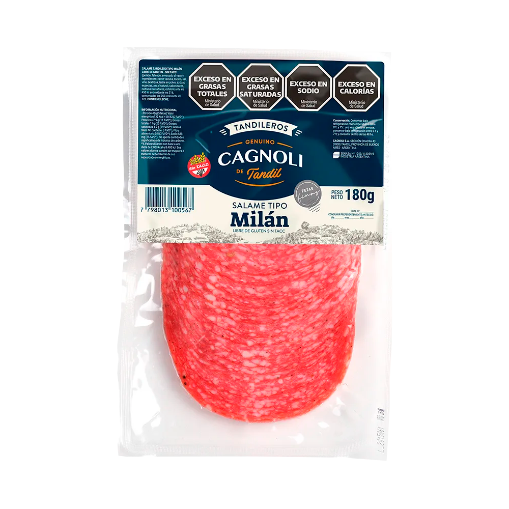 FETEADO SALAME MILAN CAGNOLI X 180G
